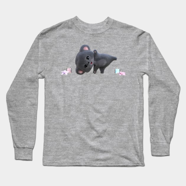 Mindful Mouse Yoga Long Sleeve T-Shirt by vonHobo